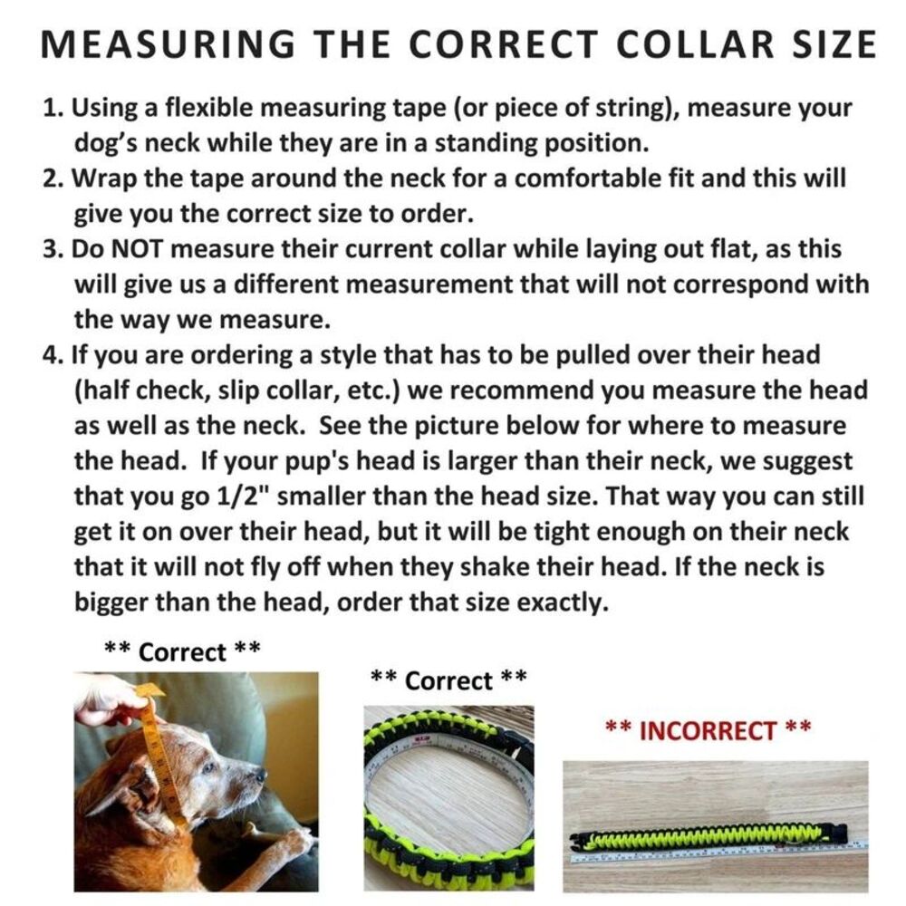Fits 21-23 in. Neck Size, Paracord Adjustable Dog Collar - Picture 2 of 2